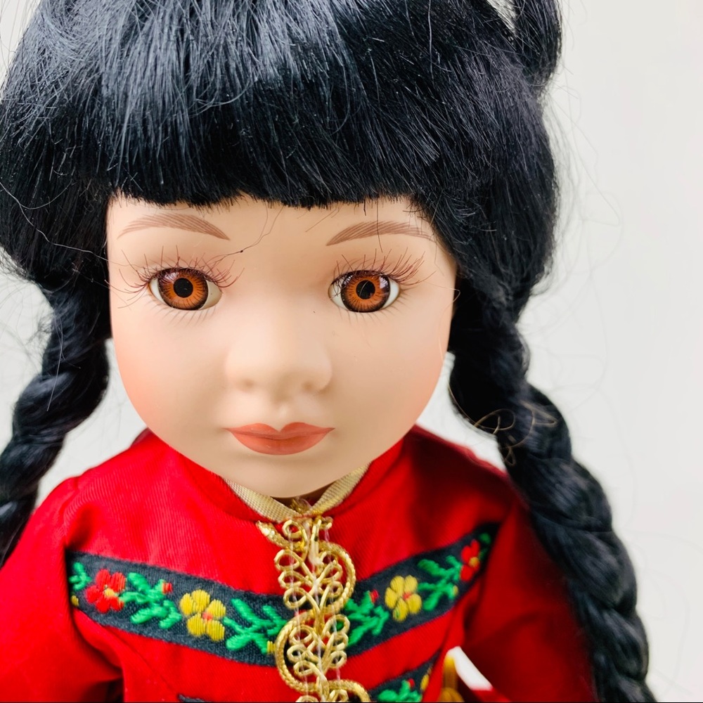 Porcelain Doll- 16 “. Red Dress. No flaws.